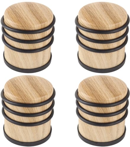 Deurstop - 4 Stuks - Deurstopper - Deurbuffer - Houtlook - 7,9cm - MADERA