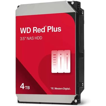 Western Digital Red Plus - Interne Harde Schijf - NAS HDD - 128MB Cache - 4 TB