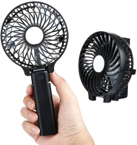 USB-ventilator Mini-handventilator Fans met batterijkleur (zwart)