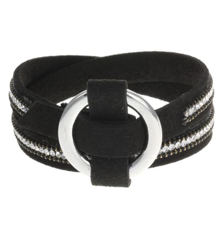 Behave - wikkelarmband met riemsluiting - city chique stijl