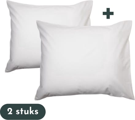 Zavelo Kussenslopen - Hotelkwaliteit - Set van 2 Stuks - Wit - 60x70cm - 100% Katoen - Hotelsluiting