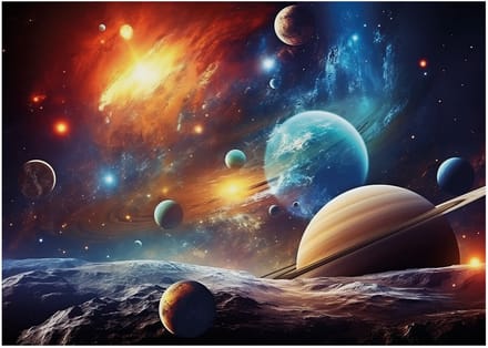 Art for the Home Canvas - Het Zonnestelsel 50x70