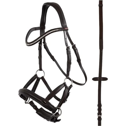 Premiere Roubaix Bitless Side-pull Hoofdstellen Bruin Cob