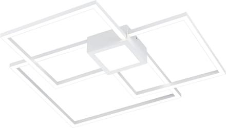 LED Plafondlamp - Torna Hydro - 38W - Natuurlijk Wit 4000K - Dimbaar - Vierkant - Mat Wit - Aluminium
