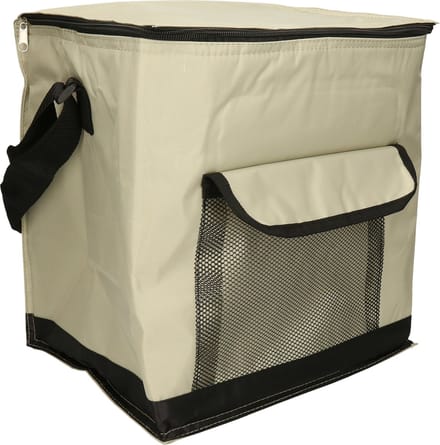 Leknes koeltas model Salou - Medium Size strand/camping - 31 x 23 x 33 cm - 2 vakken - beige
