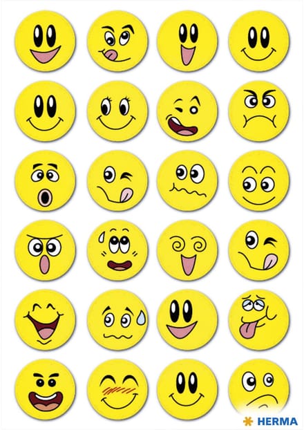 Etiket herma 3657 smiley met wiebeleffect | 10 stuks