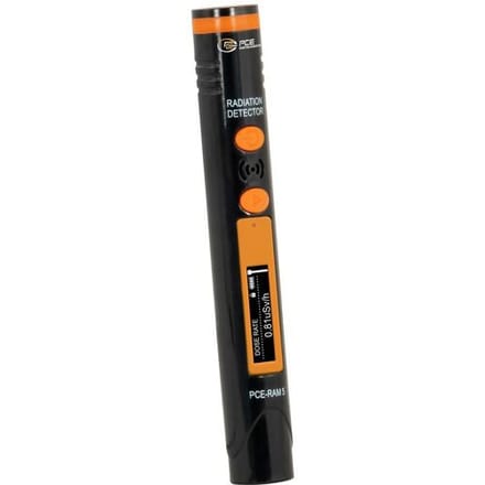 PCE Instruments PCE-RAM 5 Geiger-Müller-buis Straling: Röntgen, Bèta, Gamma Akoestisch signaal, Optisch signaal, Incl. dosimeter