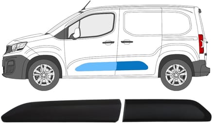 Zijlijst sierlijst voor Citroen Berlingo 2018-2023 / Links / Set