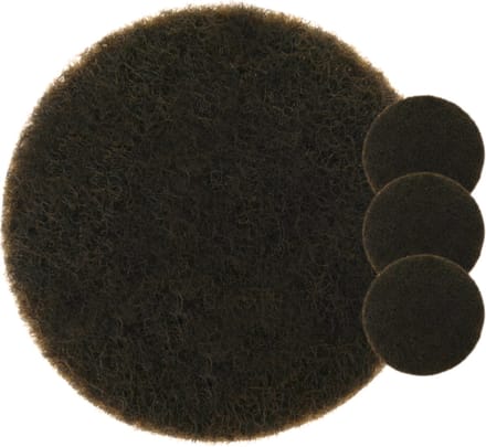 PrimeMatik - Zelfklevende meubelvilt Rond 34 mm Bruin 4 stuks