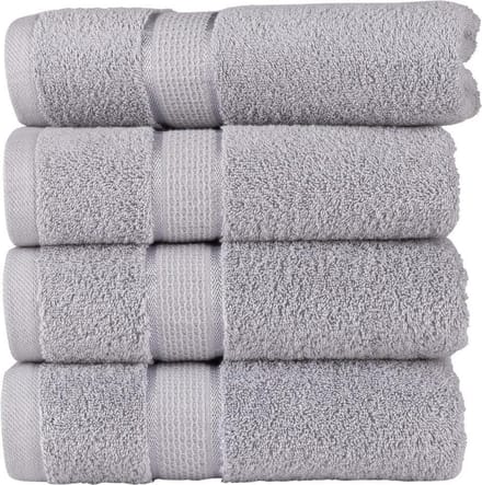 Homéé® Handdoek Ruche grijs 50x100 cm gekamde katoen 550g. m² 4 stuks
