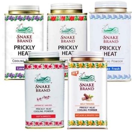 SNAKE BRAND - Prickly Heat Cooling Powder Wild Thanaka - 140g