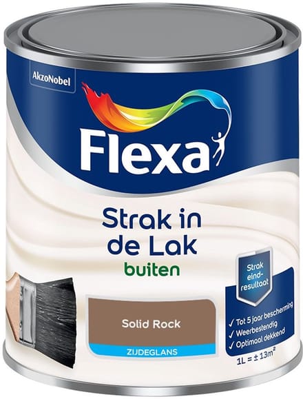Flexa - Strak In De Lak Buitenlak Zijdeglans - Solid Rock - Mengverf - 1 L