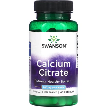 Citrate de Calcium, 200 mg, 60 Capsules