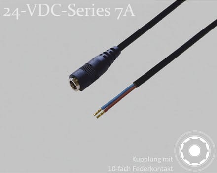 BKL Electronic DC-connector DC-koppeling - Adereindhulzen 2.1 mm 1.5 m 1 stuk(s) Single