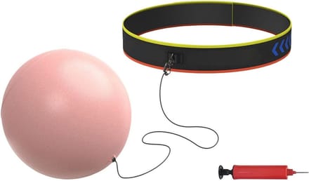 Reflexbal met hoofdband - Boksbal training - Verbeteren reactiesnelheid - Verstelbare spanning - Opvouwbaar ontwerp - Roze