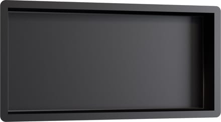 Brauer Hide luxe inbouwnis 30x60x7cm RVS met flens zwart