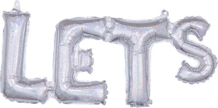Amscan Ballon Let's 53 Cm Folie Zilver Holografisch