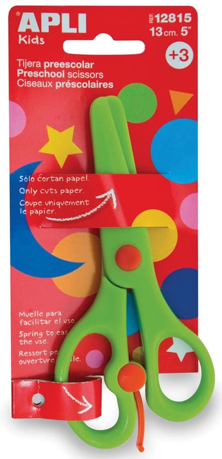 Apli schaar kleuterschool groen 13cm