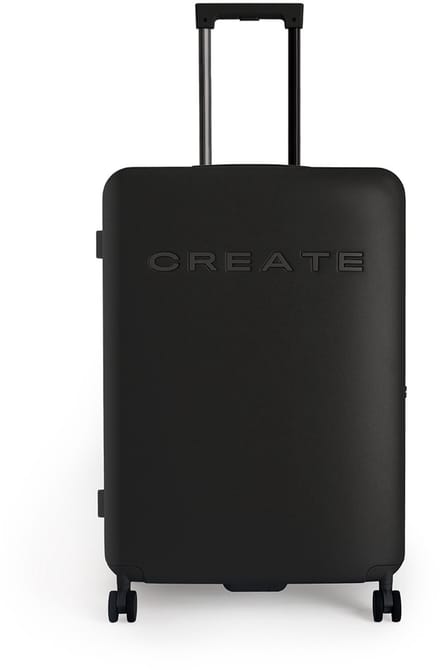 CREATE - Harde polycarbonaat koffer met TSA-slot en multidirectionele wielen - Zwart - Check-in M - LUGGAGE STUDIO