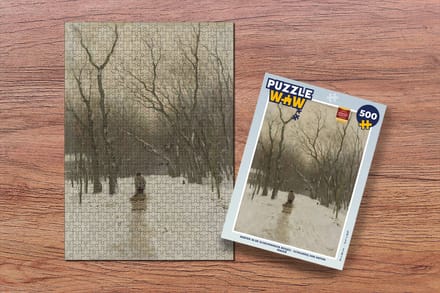 Puzzel Winter in de Scheveningse bosjes - Schilderij van Anton Mauve - Legpuzzel - Puzzel 500 stukjes