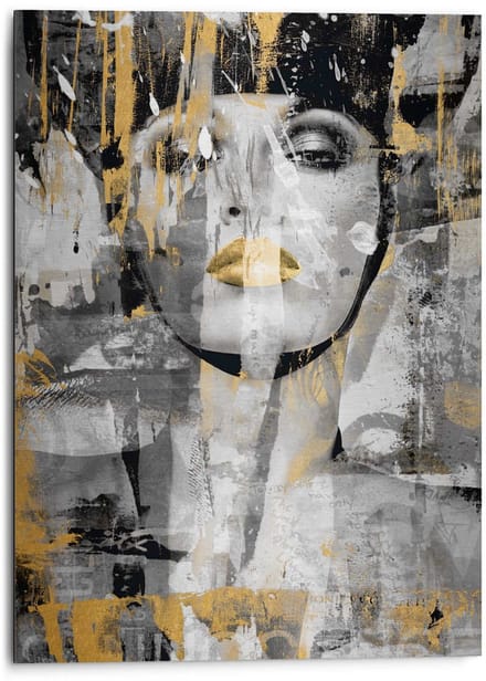 Alu-Dibond Powerful Woman - 70 x 50 - Geborsteld aluminium - REINDERS
