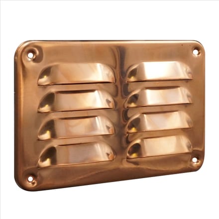 Weha Schoepenrooster 130x90mm, koper