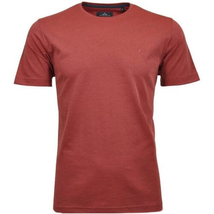 Ragman T-Shirt Softknit Round Neck Dark Coral / male