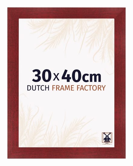 Fotolijst 30x40 cm - MDF - Wijnrood Geveegd - Praag
