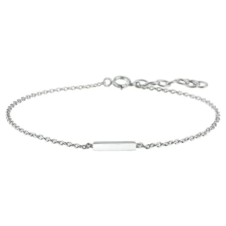 Zilver Gerhodineerde Armband balkje 1 1324916