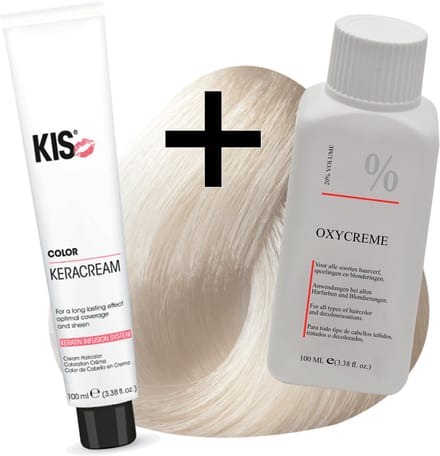 KIS haarverfset - 10SP Super platinablond  - haarverf & waterstofperoxide