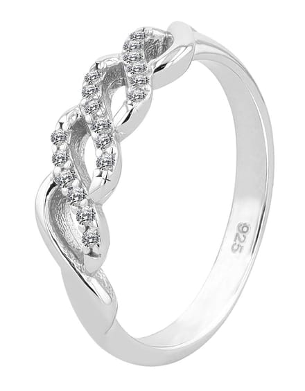 AKZENT Akzent Dames ring "Prata" aus 925 Sterlingzilver, gerhodineerd, langlebig,, Gr.