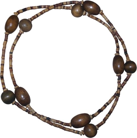 Ketting bruine tinten met houten kralen #1