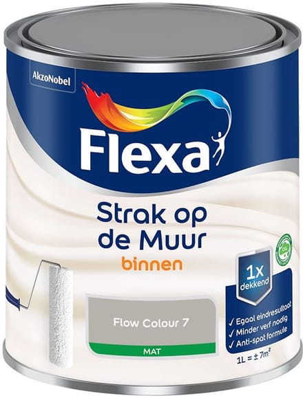 Flexa - Strak Op De Muur Binnen Mat - Flow Colour 7 - Mengverf - 1 L