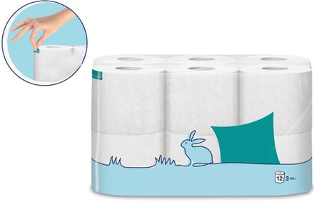 Toiletpapier 3-laags Zwart - 12 Rollen