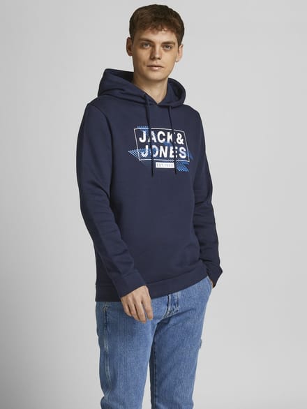 JACK&JONES - JCOSTAR SWEAT HOOD JAN 22 - Heren - Sweaters
