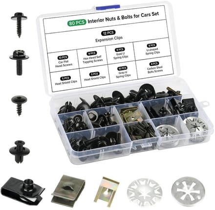 Dailygoods- Bevestigingsset 80 Stuks - Carrosserieschroeven