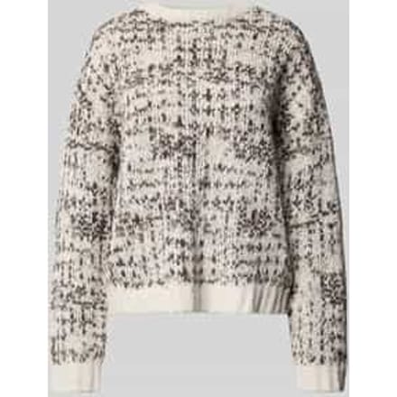 Relaxed fit gebreide pullover van een mix van katoen en wol, model 'LINDSAY'