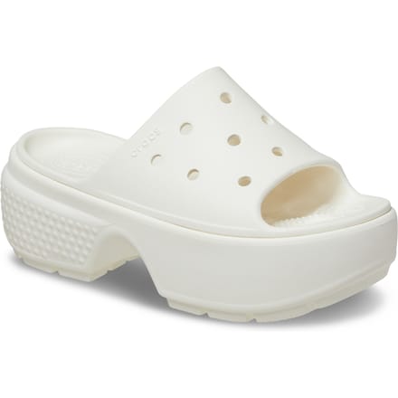 Crocs Stomp Serie - Dames Platform Klompen - Chalk - Croslite - 6,9 cm