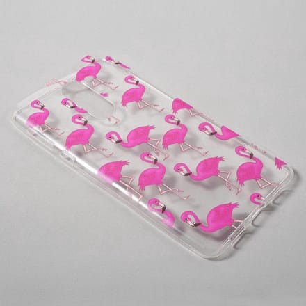 Shop4 - Honor 6x Hoesje - Zachte Back Case Flamingo's Transparant