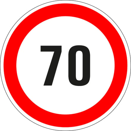 70 sticker - zelfklevende folie 100 mm
