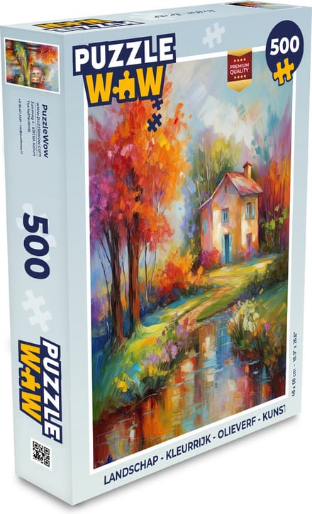 Puzzel Landschap - Kleurrijk - Olieverf - Kunst - Legpuzzel - Puzzel 500 stukjes