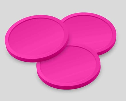 Blanco Consumptiemunten 29mm / Betaalmunten (per 500 stuks) - FLUOR ROZE