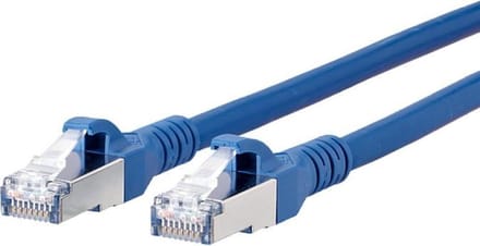 Metz Connect 1308452044-E RJ45 Netwerkkabel, patchkabel CAT 6A S/FTP 2.00 m Blauw Snagless 1 stuk(s)