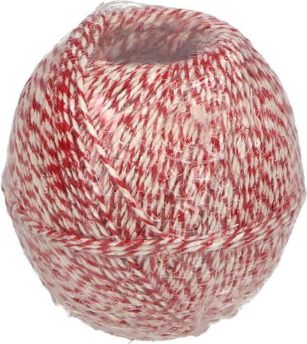 Van Beekum Specerijen - Worst Touw Rood/Wit - 1 Klos
