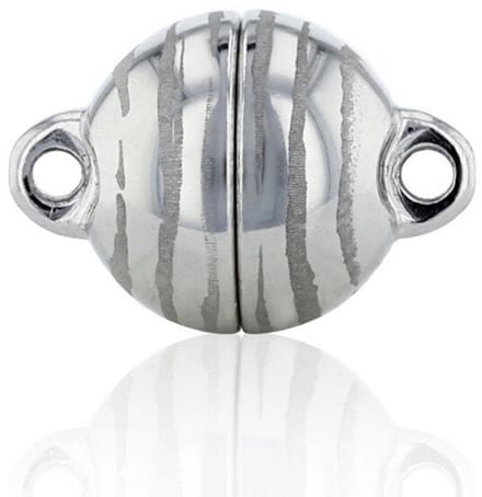 Luna-Pearls - 666.0114 - Sieradensluiting - Dames - 925er Zilver gerhodineerd - 10mm