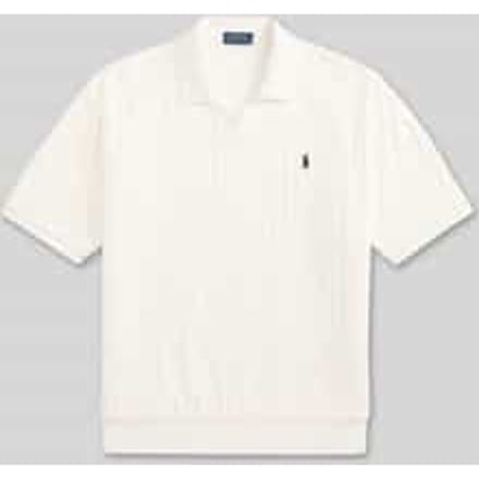 relaxed fit poloshirt van pure katoen in tricotlook