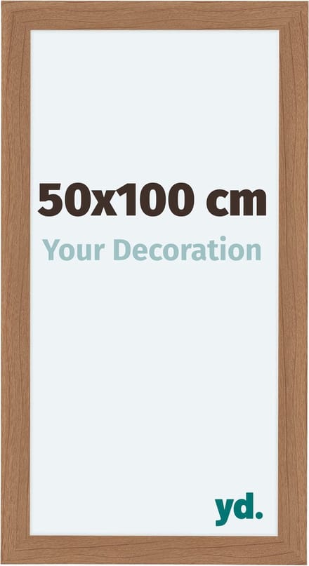 Your Decoration - Fotolijst 50x100 cm - MDF - Notenhout Licht - Como