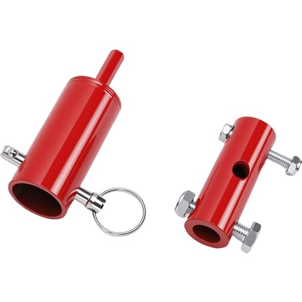 Adaptateur Outil pour Cric à Tige Stud de 1 Pouce Acier Robuste Fixation de Tige de Cric pour Remorques Benne Plate Bétail red