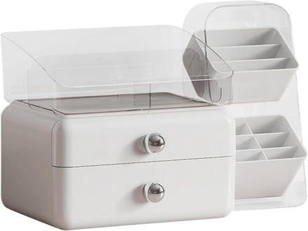 Make-up Organizer - Opbergdoos Laden - Cosmetica Sorteren - Soepel Uitschuifbaar - 248B x 188D cm - Wit