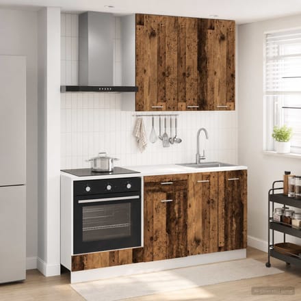 vidaXL - Keukenblok - LYON - 5 - st - Oud - hout - Bewerkt - hout